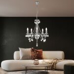 Lustre suspension lampe � suspension lampe de salon lampe de chambre plafonnier, cristaux acryliques ...
