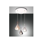 Fabas luce lighting - lustre suspension led lila en m�tal et verre borosilicate 3481 - 47 - 297 fabas ...