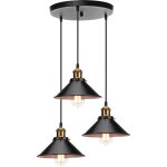 Lustre suspension vintage industriel e27 lampe � suspension abat - jour de chapeau lustre plafonnier ...