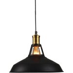 Lustre � t�te unique (culot � vis e27) ? suspension en m�tal style industriel, luminaire de plafond ? ...