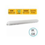 Lutece - arc - r�glette led �tanche 1500mm 55w 6600 lm 4000k ip65 - traversant - garantie 5 ans