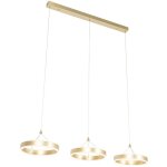 Lyani - led dimmable suspension multiples variateur inclus - 3 lumi�re - l 110 cm - dor� / laiton - design ...