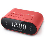 M - 10 red radio reveil - horloge 24h - 20 stations - rouge - muse
