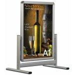 M&t displays - stop trottoir vertical cadro - clic double faces - affichage panneau publicitaire M&t displays - stop trottoir vertical cadro - clic double faces - affichage panneau publicitaire