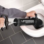 M - e - d�boucheur professionnel haute pression pompe � main 2 embouts, pour toilettes, wc, �viers, baignoires ...