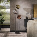 M&s - lampadaire 3 lampes en verre dor�, cuivr� et chrom� - tahoe