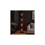 M&s - lampadaire 34x23x190 cm en verre souffl� noir et maille de cuivre