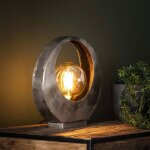 M&s - lampe de table lune en m�tal finition argent vieilli - amp