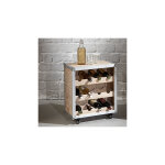 M&s - meuble range bouteilles 53x33x63 cm en pin naturel et aluminium