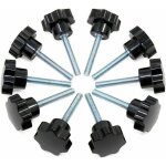 Vurahome - m6x40 boutons �toiles. bouton molet� � filetage femelle. poign�e en plastique noir boutons ...