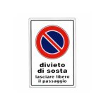 Panneau d'interdiction de stationner 20x30 aluminium