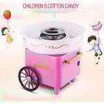 Aqrau machine � barbe � papa chariot, design de style r�tro, fete foraine anniversaire enfant - rose