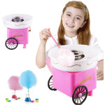 Machine barbe � papa professionnelle avec chariot rose