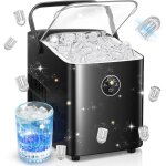 Machine � gla�ons, 14 kg / 24 h, gla�ons en 6 min, 2 tailles de gla�ons ronds, autonettoyante, pour f�tes ...