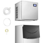 Machine � gla�ons avec capacit� de 204 kg / 24 h, t�te seule, appareil en acier inoxydable avec fonctions ...