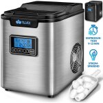 Tillvex machine à glaçons argent en inox 12 kg - 24 h préparation de glaçons avec minuterie et réservoir ... Tillvex machine à glaçons argent en inox 12 kg - 24 h préparation de glaçons avec minuterie et réservoir ...