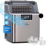Klarstein - machine � gla�ons chios - 20 kg / 24h - auto - clean - 3, 2 l - gris