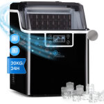 Klarstein - machine � gla�ons chios - 20 kg / 24h - auto - clean - 3, 2 l - noir