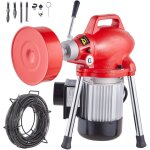Machine de nettoyage de drain sectionnelle vevor 66ft x 5 / 8 pouces, tariere electrique deegout de 250 ...
