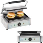Machine � panini grill de contact simple double nervur� emaill� 300 �c 2200 w