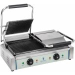 Helloshop26 - machine  panini nervure double - 2 x 1. 800 watts acier inox professionnel