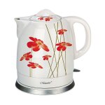 Maestro - feel mr - 066 - red fleurs bouilloire �lectrique 1, 5 l 1200 w rouge, blanc