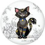 Magnet chat noir sur fond blanc ? par kiub collection kook