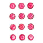 Magnet �poxy mini �12mm rose 12 pi�ces