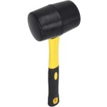 Maillet caoutchouc noir � 65 mm ? midi marteau de carreleur, carrossier, ma�on, avec manche bi - mati�re ...