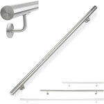 Main courante, inox 304, rambarde escalier ronde, intérieur&extérieur, 150 cm, ø 42 mm, avec fixation, ... Main courante, inox 304, rambarde escalier ronde, intérieur&extérieur, 150 cm, ø 42 mm, avec fixation, ...