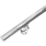 Main courante inox poli 120 cm + 2 supports