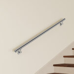 Main courante murale pour escalier en inox 304 argent - rampe escalier 180 cm avec supports fixation ...