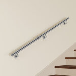 Main courante murale pour escalier en inox 304 argent - rampe escalier 200 cm avec supports fixation ...