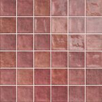 Mainzu ceramica - carrelage mur effet zellige chaouen carmine 10x10 cm - reflex boutique