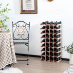 Maisonchic - casier � vin en bois avec structure stable en bois massif pour cuisine garde - manger cave ...