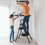 Maisonchic - escabeau 2 marches pliable 71 cm avec poign�e rembourr�e et marche antid�rapante �chelle ...