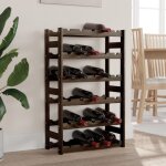 Maisonchic - range bouteille, casier � bouteilles pour 30 bouteilles, etag�re � vin noir bois pin solide ...