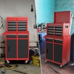 Maisonchic - servante porte outils 4 tiroirs armoire de rangement roues verrouillables garage atelier ...