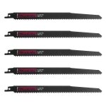 Lot de 5 lames de scie sabre makita p - 47092 pour bois, pvc et plastique (6  100mm)