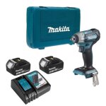 Dtw180rfj boulonneuse a chocs 180nm 3 / 8 18v - 2x3. 0ah batteries + chargeur + coffret - makita