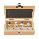 Coffret de 4 fraises  bois sur queue de 8 mm makita d - 53534