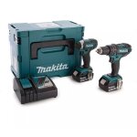 Makita - dlx 2131 jx1 kit combin sans fil 18 v avec dhp 482 62 nm + dtd 152 165 nm + 3x batterie 3, ...