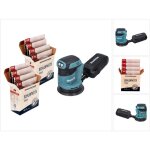 Makita dbo180z ponceuse excentrique sans fil 125mm 18v + 2x set d'abrasifs en filet toolbrothers spider ...