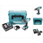 Makita dhp 453 rfj perceuse - visseuse � percussion sans fil 18v 42nm + 2x batterie 3, 0ah + chargeur ...
