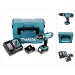 Makita dhp 453 rtj perceuse - visseuse � percussion sans fil 18v 42nm + 2x batteries 5, 0ah + chargeur ...