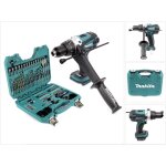 Dhp 458z perceuse - visseuse  percussion sans fil 18v 91nm + jeu de 100 embouts et douilles pour perceuse ...