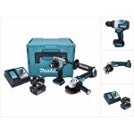 Makita dlx2430tj combo kit : perceuse - visseuse sans fil ddf486 + meuleuse d'angle sans fil dga504 + ...