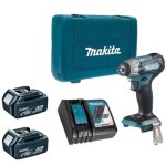 Makita dtw180rtj boulonneuse a chocs lxt 180nm 3 / 8 18v - 2x5. 0ah batteries + chargeur + coffret