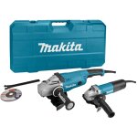 Ensemble de 2 machines makita meuleuse  125 mm 840 w - meuleuse  230 mm 2200 w - en coffret