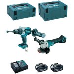 Makita kit dlx2130tj2 (dga504 dhp481 2 x 5, 0 ah dc18rc makpac 2 makpac 3)